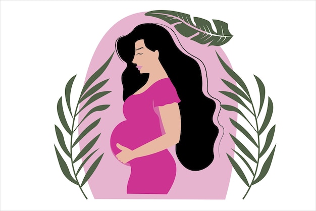 pregnant woman icon vector illustration symbol