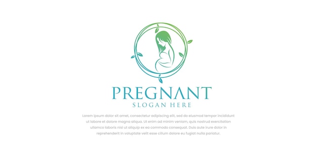 Pregnant woman logo vector design logo for pregnant women's needs brand