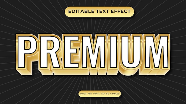 PREMIUM 3d Bold editable text effect style