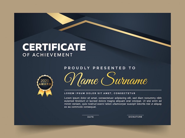 Premium abstract certificate design template