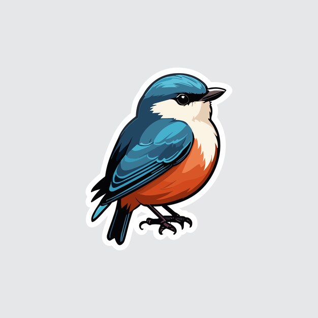 Vector premium bird sticker vector 4