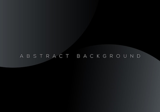 Premium Black Abstract Background Concept with Luxury Geometric Dark Grey Shapes with Copy Space