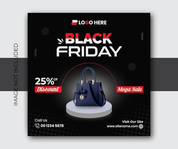 Vector premium black friday sale post banner and social media vector design