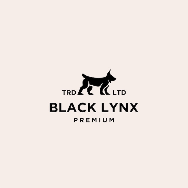 Premium black lynx logo designs