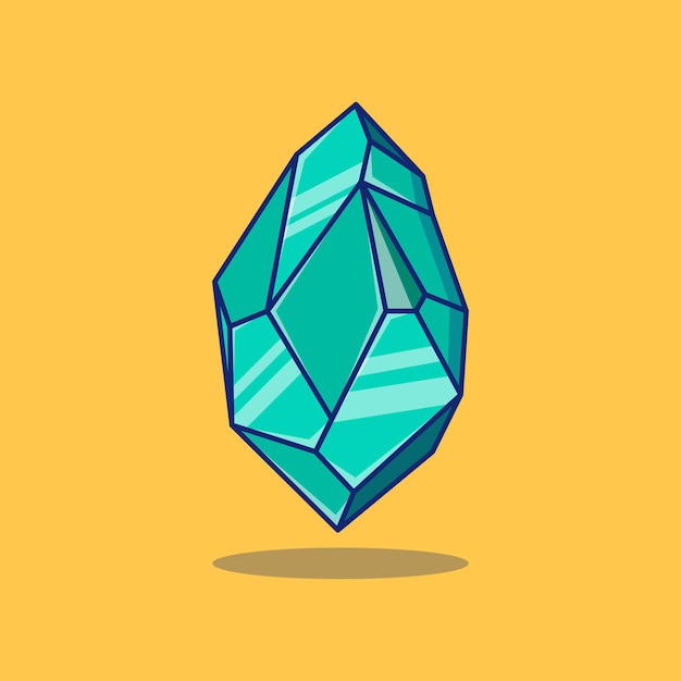 Premium blue gemstone vector illustration design concept