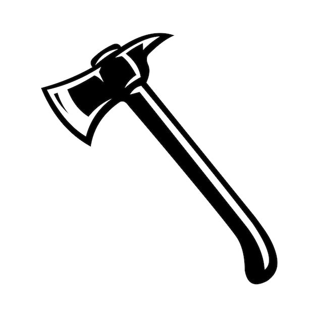 Premium Bold Axe Vector Monochrome Silhouette Image Illustration Icon