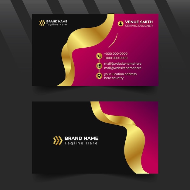 premium business card abstract luxury visiting card