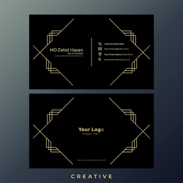 Premium Business Card Design Creative Card Design Vector Illustration Minimal Card Design