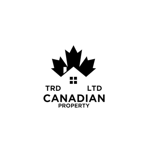 Premium canadian property vector logo design