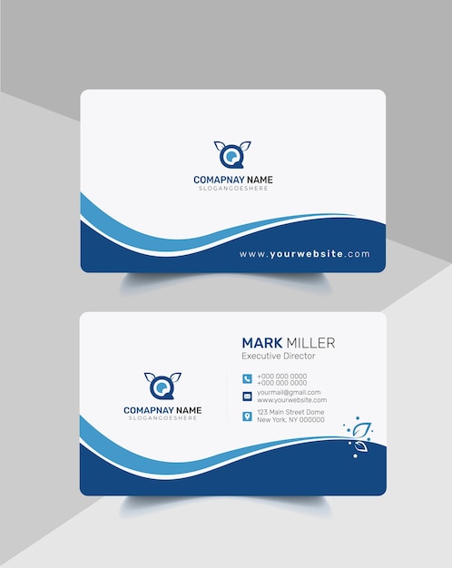 Premium Clean Minimal Visiting Card Template