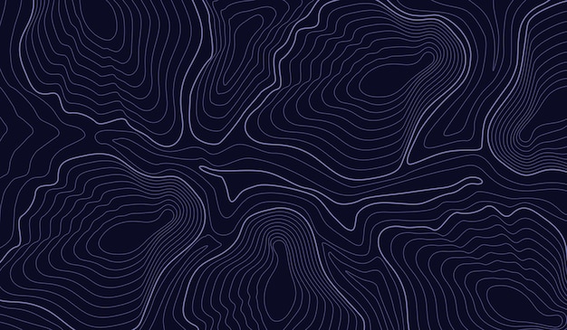 Premium Contour line background graphic map concept geo topography and terrain dark blue vector