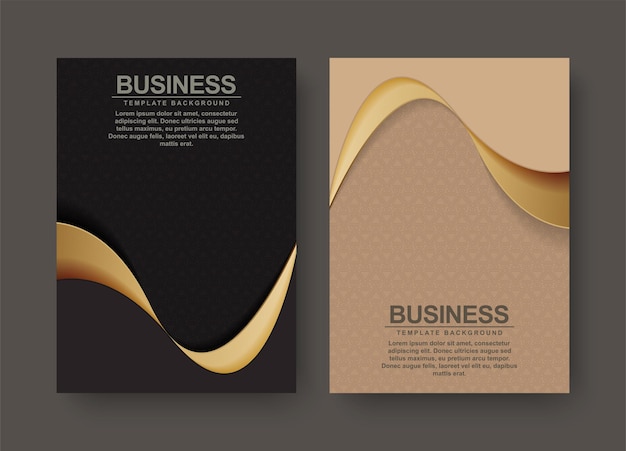 Premium cover design geometric with brown and black colors