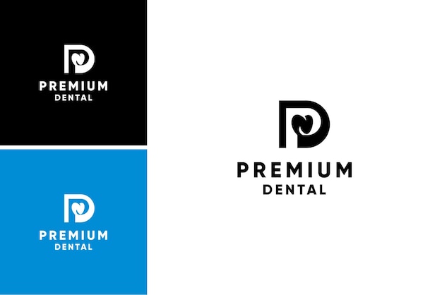 premium dental with DP PD letter vector