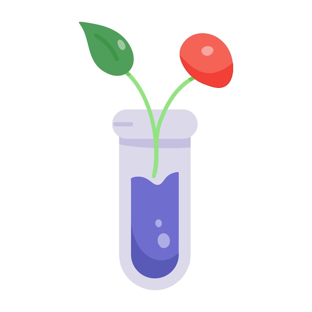 Premium doodle icon of plant test