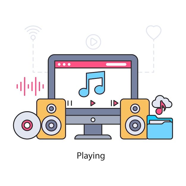 Premium download illustration of playing music