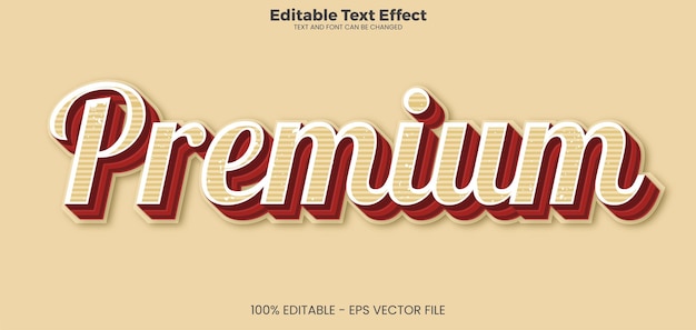 Premium editable text effect in modern trend style