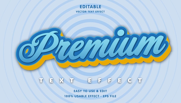 premium editable text effect with modern and simple style