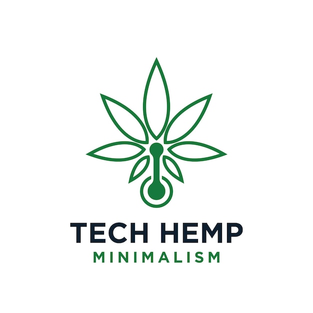 Premium essential hemp vector logo