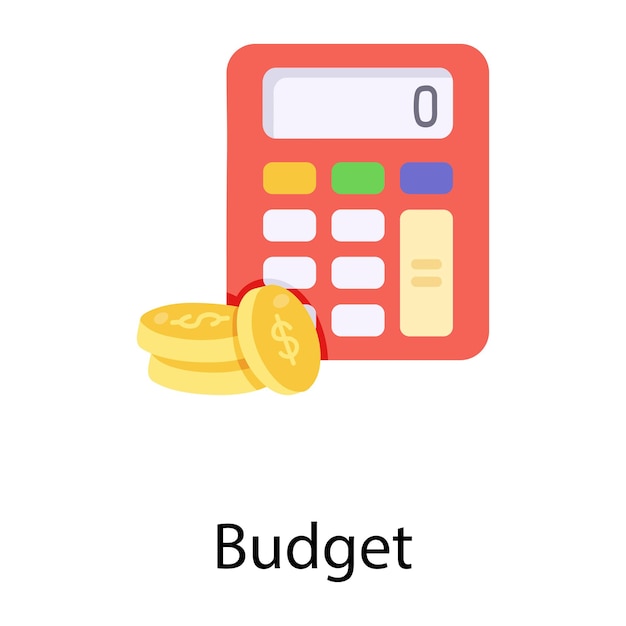 Premium flat icon design of budget