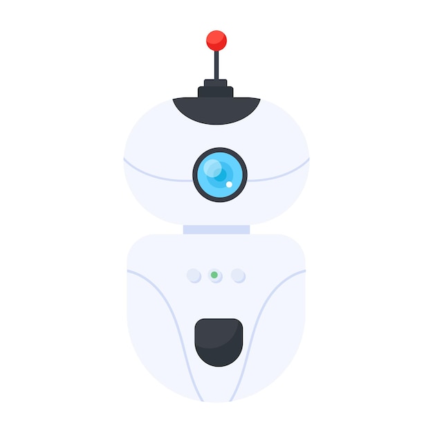 Premium flat icon of a robot 