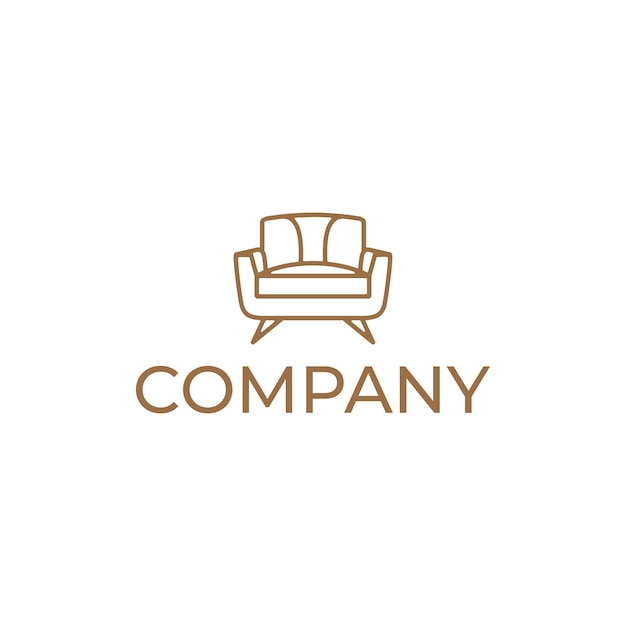 premium furniture logo. Luxury interior design logotype symbol.