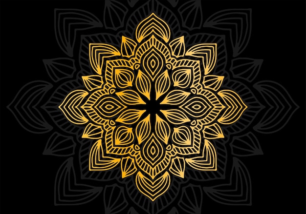 premium gold mandala ornament