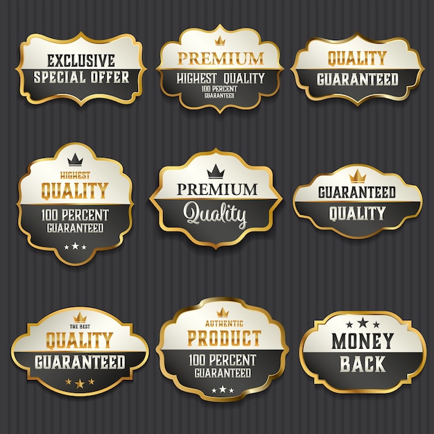 Premium golden labels collection