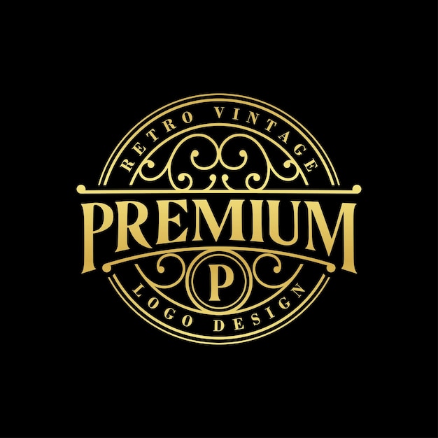 Vector premium golden luxury logo template