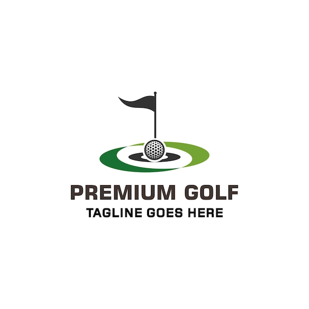 premium golf championship logo symbol vector template