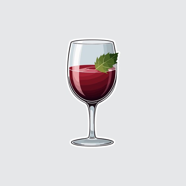 Vector premium high quality wine bottle and glass sticker part 16