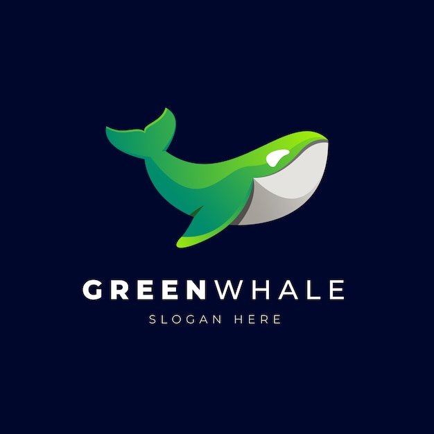 Premium illustration of colorful abstract whale logo