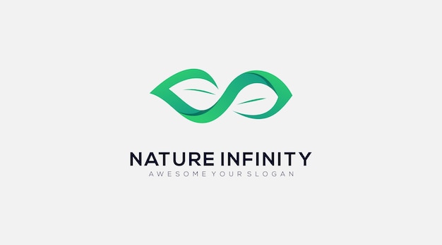 Premium infinity Nature Leafs Logo design symbol icon