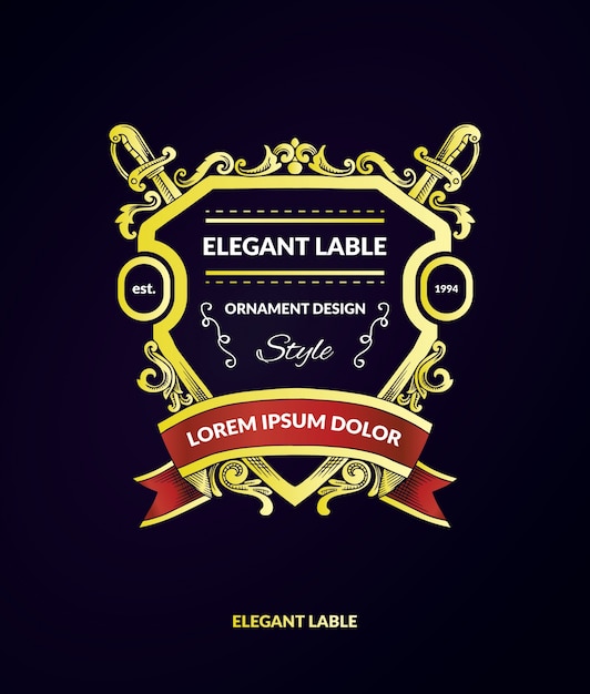 premium label. luxury and elegant.