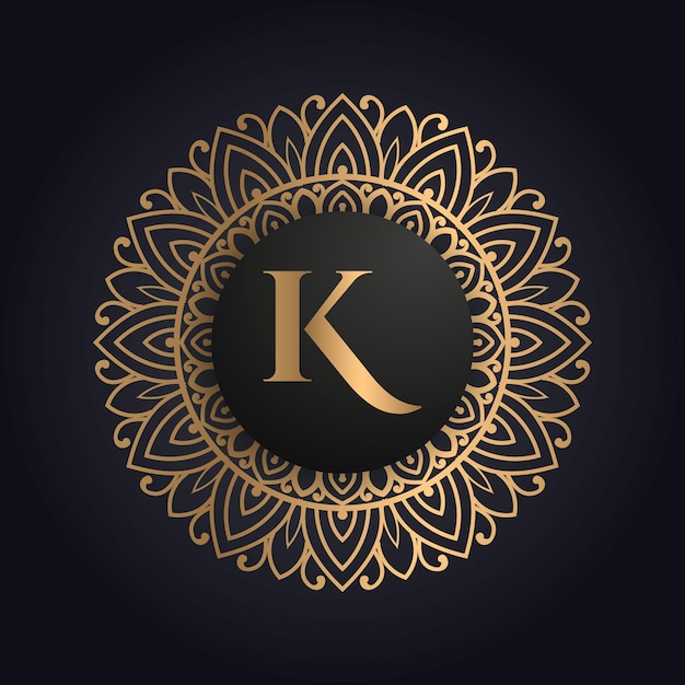 Premium letter K logo icon design. Luxury jewelry frame gem edge logotype. Beauty, Fashion, Spa icon