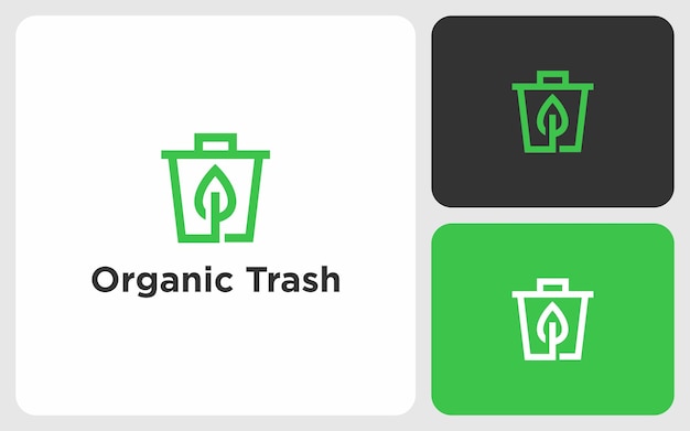 premium logo combination of organic waste vector logo