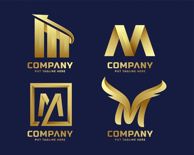 Premium luxury Creative Letter M logo for company