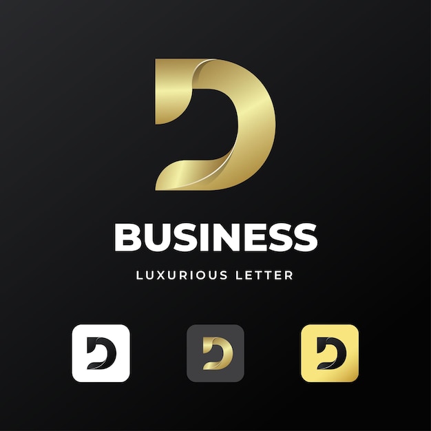 Premium luxury letter initial D logo template design