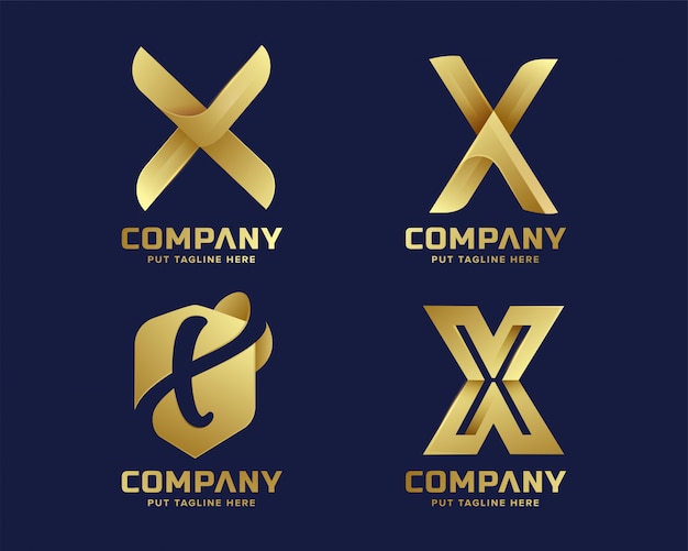 Premium luxury Letter Initial X logo Template for company