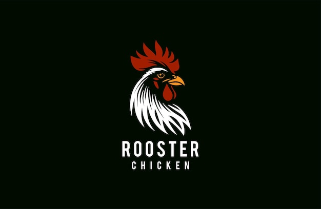 Premium luxury rooster logo vector illustration