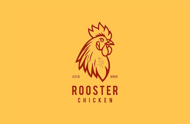 Vector premium luxury rooster logo vector illustration