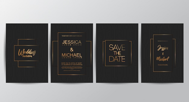 Premium luxury wedding invitation cards