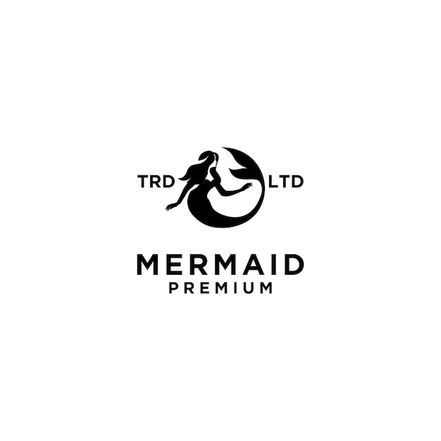 Premium Mermaid logo icon design illustration