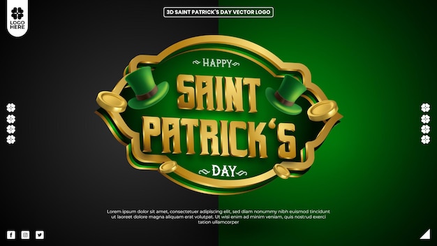 premium modern Saint Patrick's day logo design for design needs