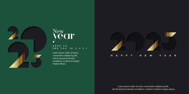 premium new year 2025 design with luxury press numbers Premium design to welcome the 2025 happy new year celebration