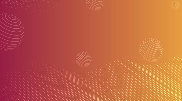 Premium orange gradient abstract background with flowing Dotted Line wave pattern