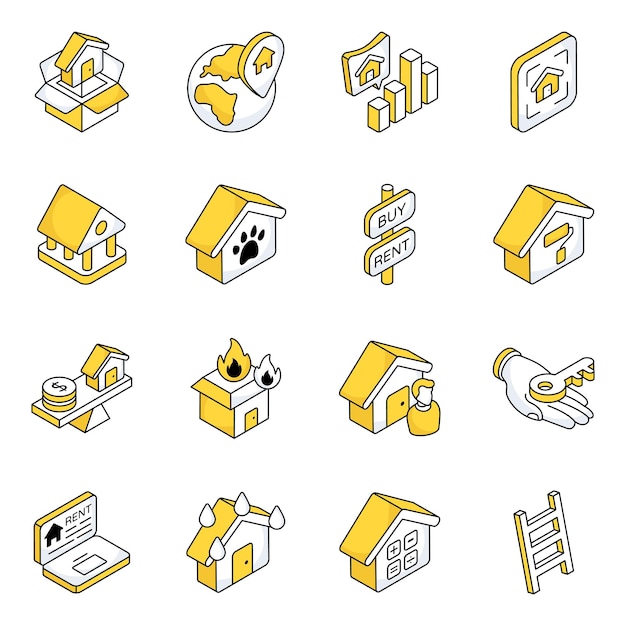 Premium pack of property icons