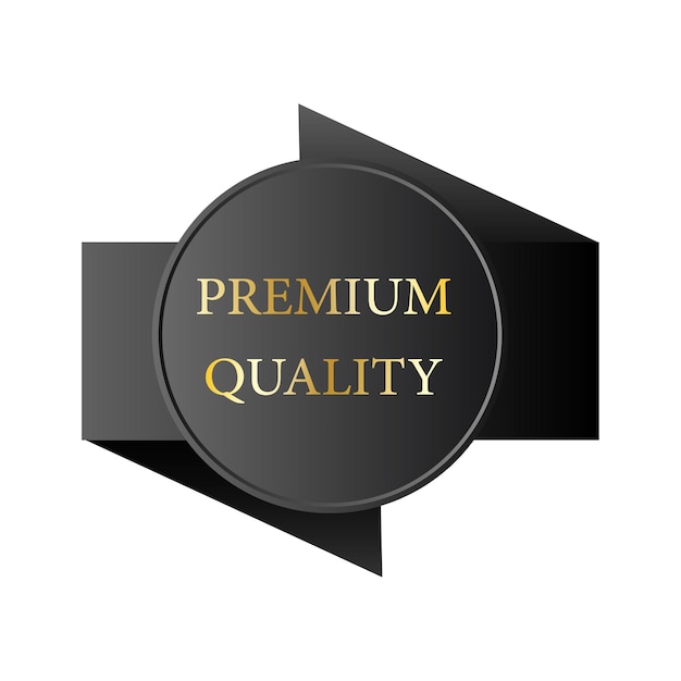 Premium quality banner. Certificate design. Elegant golden text. Vector illustration.