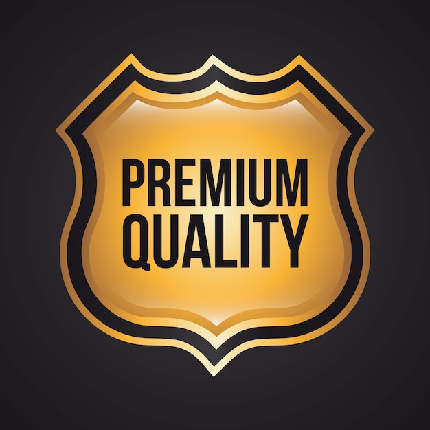 premium quality over black background vector illustration 