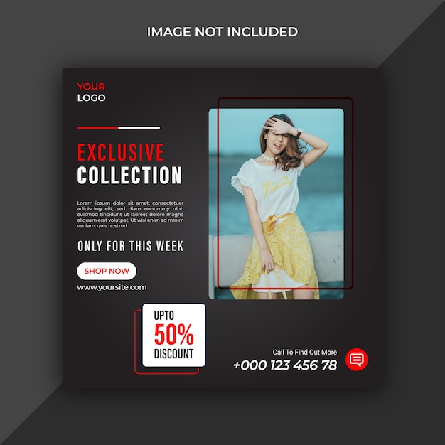 Premium quality fashion social media banner design