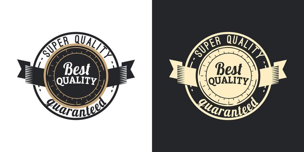 Premium quality label Coffee quality label templates vintage decor circle shape